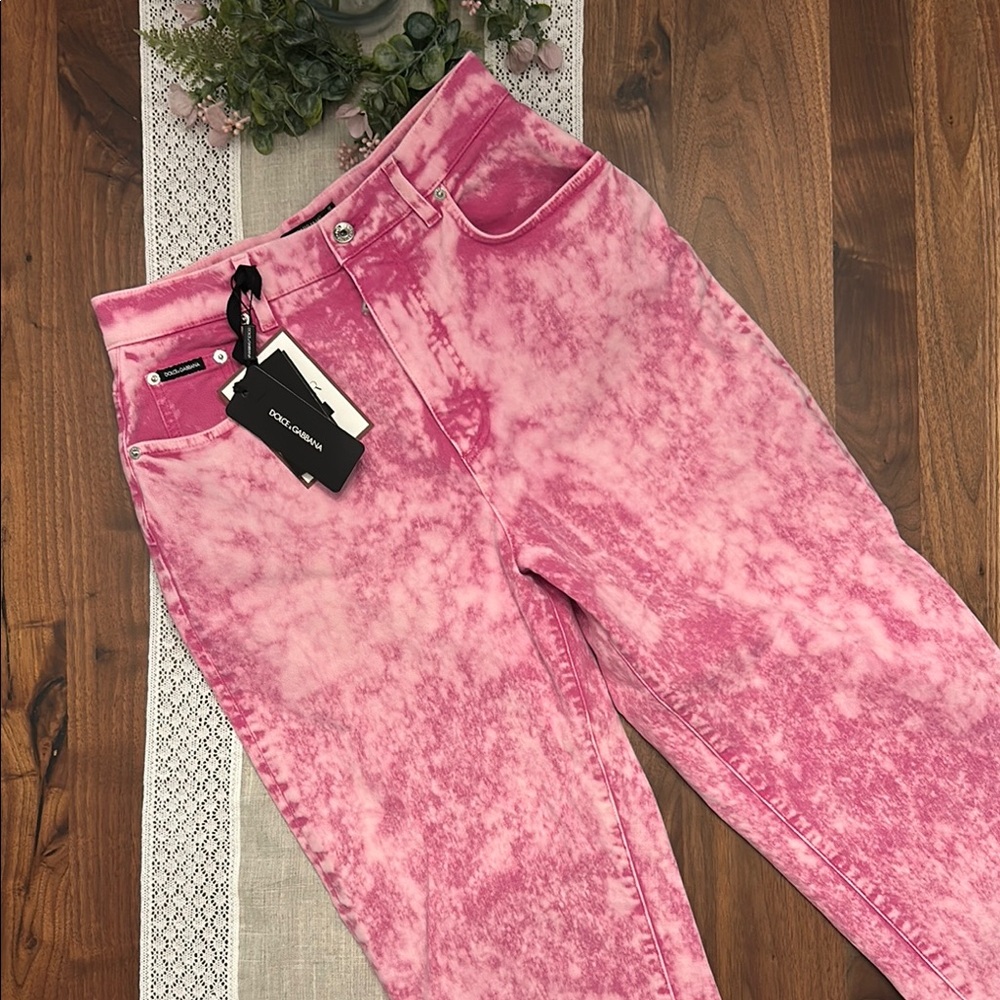 Acid Wash Pink Jeans
